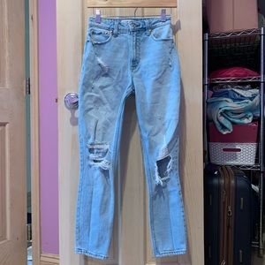 High rise skinny jeans